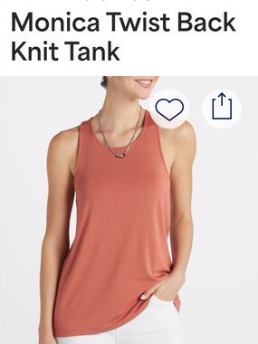 Nica Scoop Neck Tank in Rusty Coral sz large petite